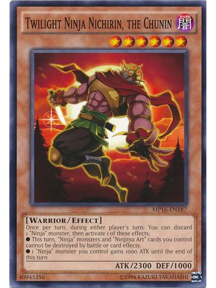 Twilight Ninja Nichirin, the Chunin - MP16-EN187 - Common Unlimited 1