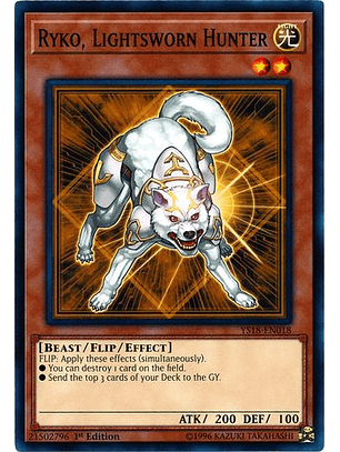 Ryko, Lightsworn Hunter - YS18-EN018 - Common 1st Edition