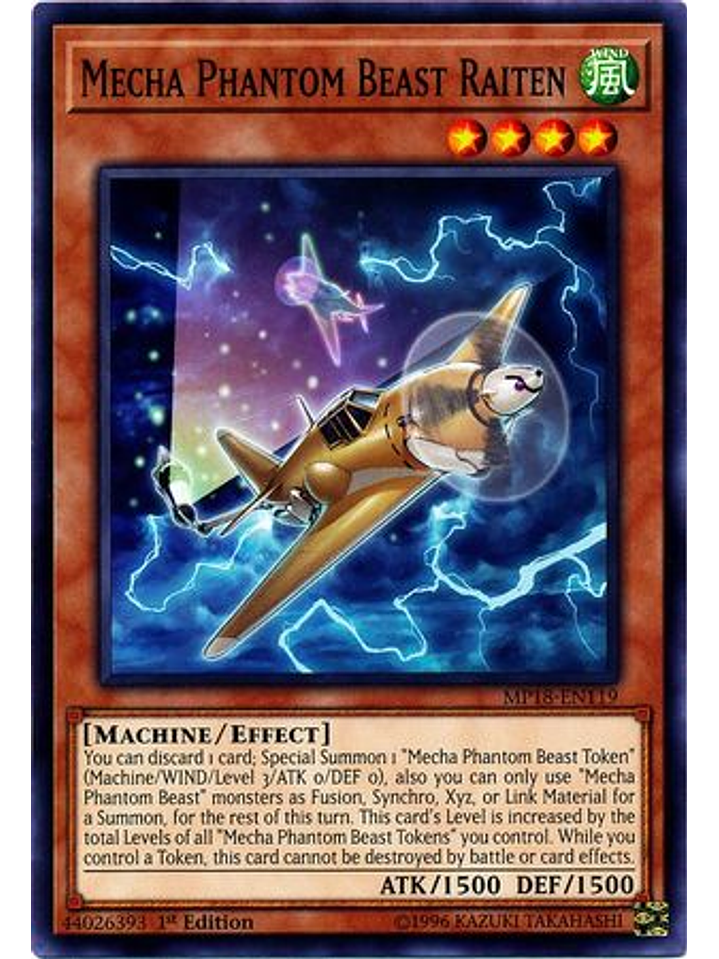 Mecha Phantom Beast Raiten - MP18-EN119 - Common 1st Edition 1