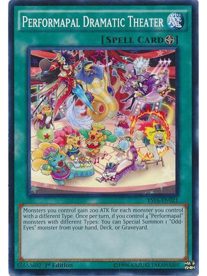 Performapal Dramatic Theater - YS16-EN021 - Common 1st Edition 1