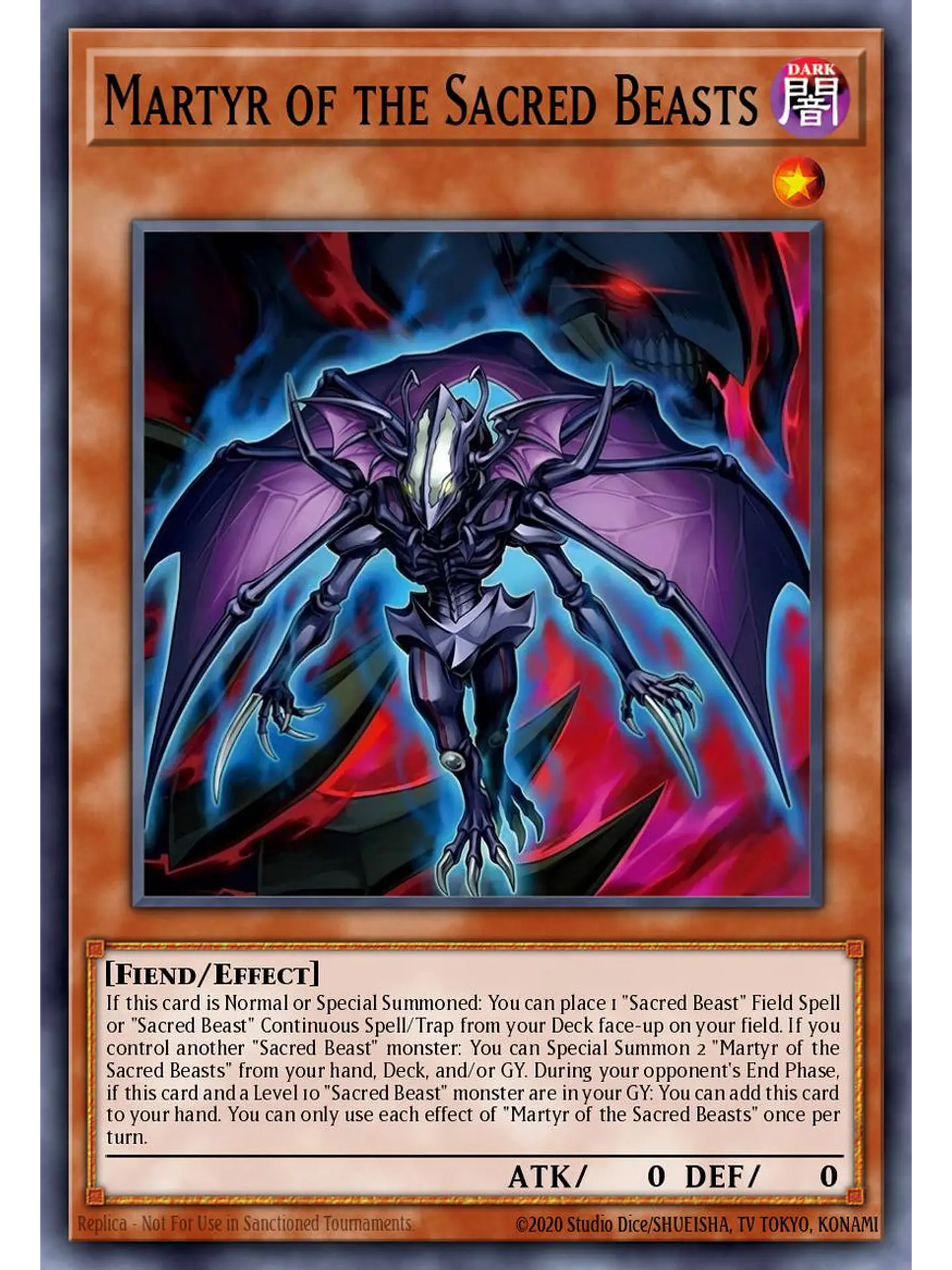 Martyr of the Sacred Beasts - CORI-EN009 - Super Rare 1st Edition 1