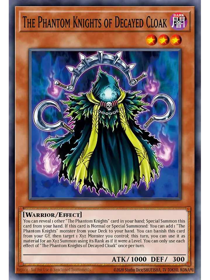 The Phantom Knights of Decayed Cloak - CORI-EN018 - Starlight Rare 1st Edition 1