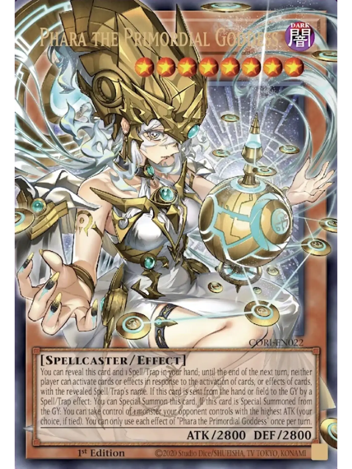 Phara the Primordial Goddess (extended art) - CORI-EN022 - Ultra Rare 1st Edition 1