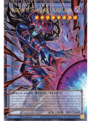 Magician of Dark Chaos - Black Chaos (extended art) - CORI-EN027 - Ultra Rare 1st Edition
