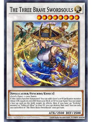 The Three Champions of Swordsoul - CORI-EN100 - Super Rare 1st Edition