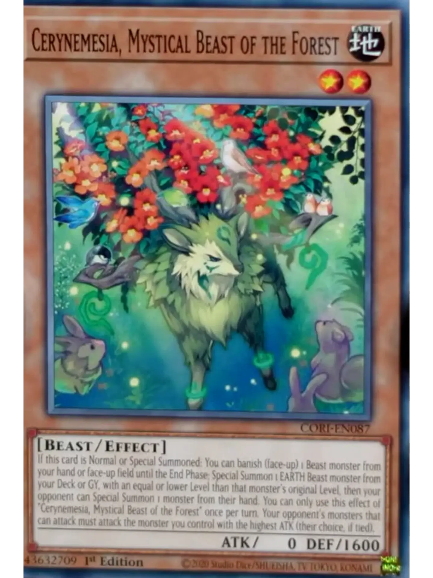 Cerynemesia, Mystical Beast of the Forest - CORI-EN087 - Common 1st Edition 1