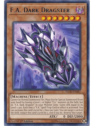 F.A. Dark Dragster - FLOD-EN087 - Rare 1st Edition
