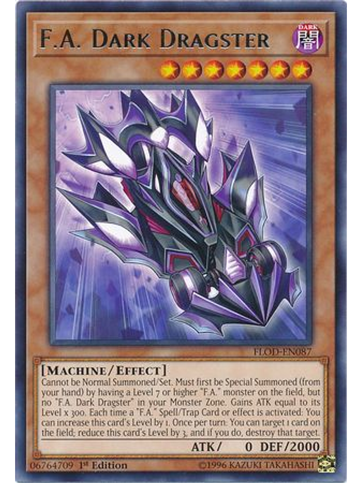 F.A. Dark Dragster - FLOD-EN087 - Rare 1st Edition 1