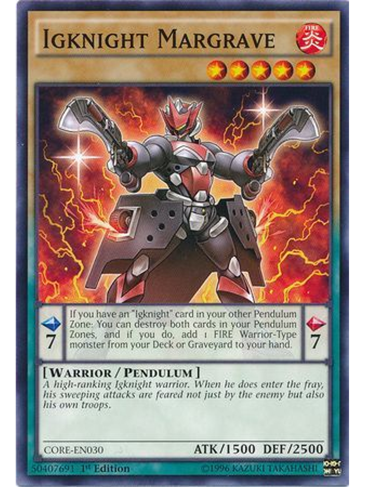 Igknight Margrave - CORE-EN030 - Common 1st Edition 1