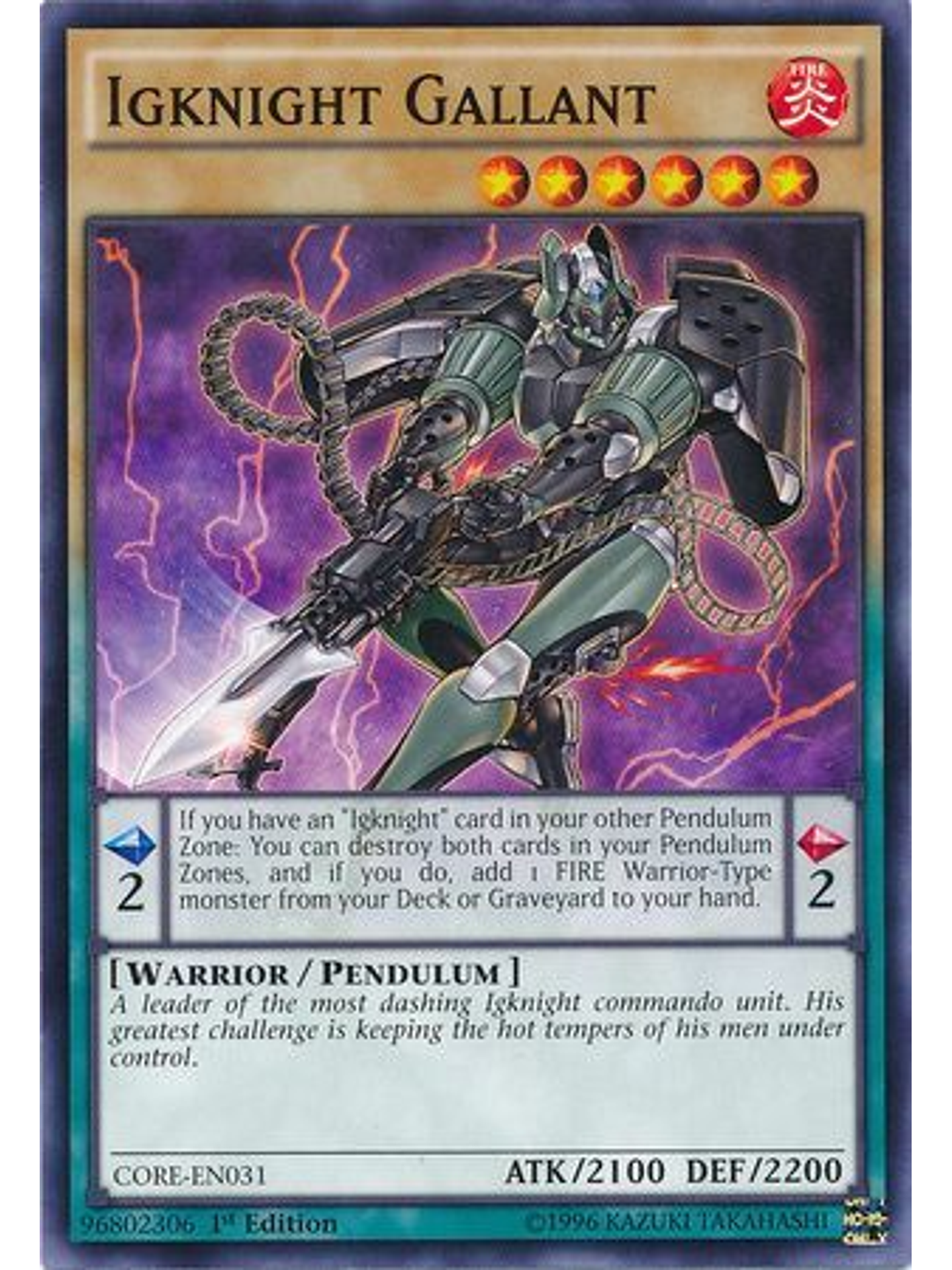 Igknight Gallant - CORE-EN031 - Common 1st Edition 1
