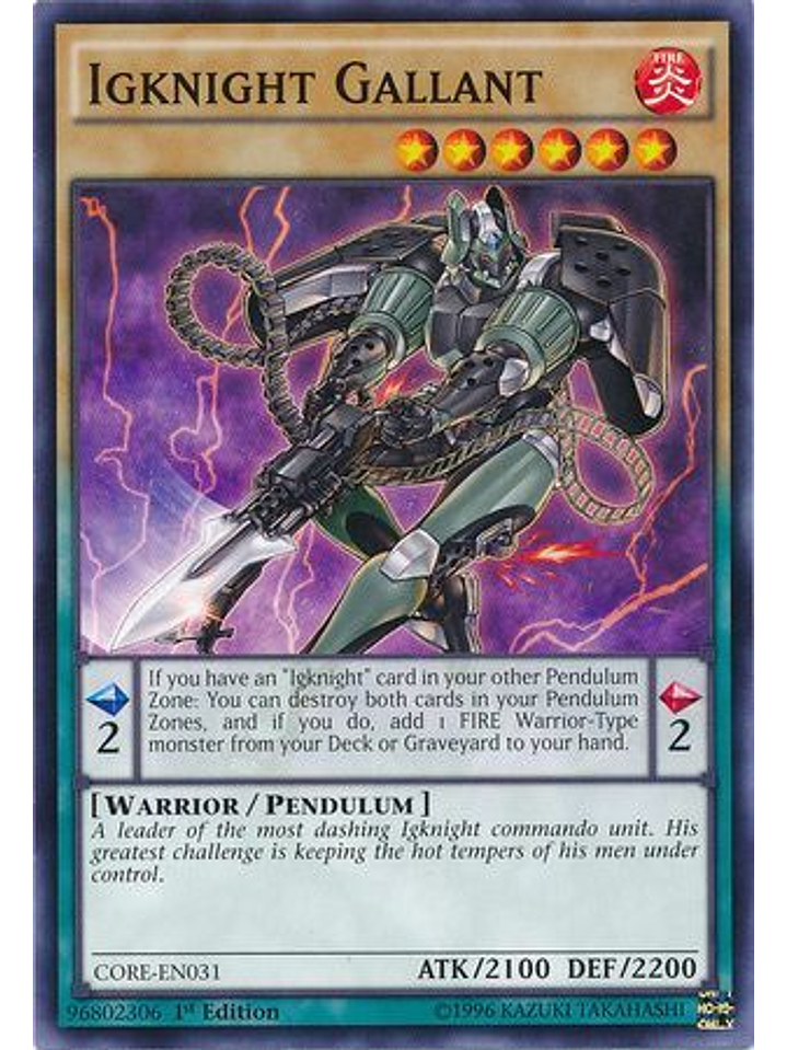 Igknight Gallant - CORE-EN031 - Common 1st Edition 1