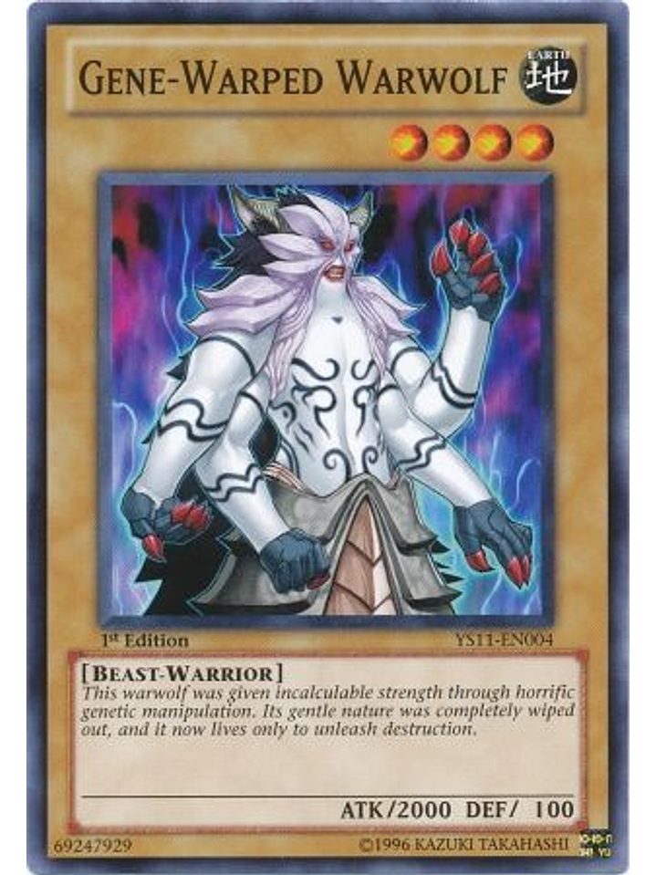 Gene-Warped Warwolf - YS11-EN004 - Common 1st Edition 1