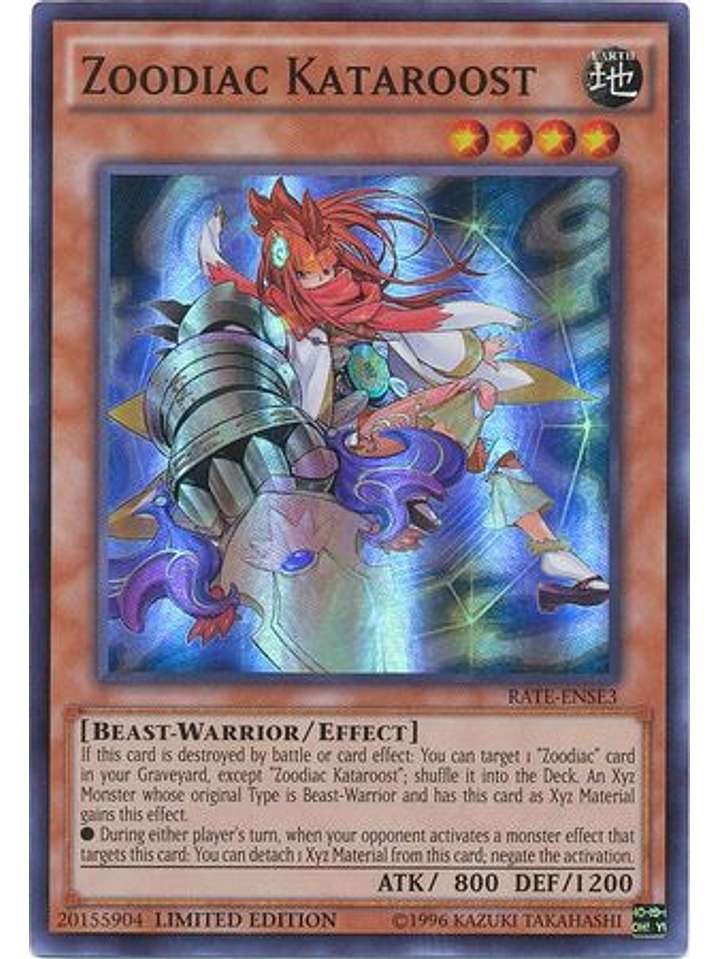 Zoodiac Kataroost - rate-ense3 - Super Rare Limited Edition 1