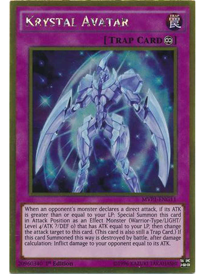 Krystal Avatar - MVP1-ENG11 - Gold Rare 1st Edition 1