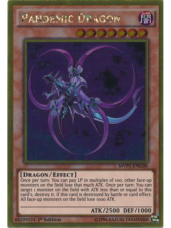 Pandemic Dragon - MVP1-ENG06 - Gold Rare 1st Edition 1