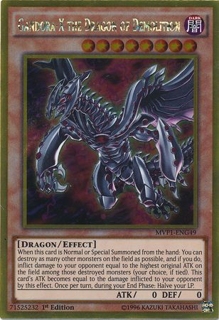 Gandora-X the Dragon of Demolition - MVP1-ENG49 - Gold Rare 1st Edition