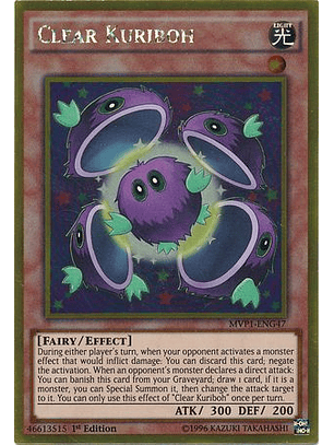 Clear Kuriboh - MVP1-ENG47 - Gold Rare 1st Edition