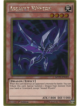 Assault Wyvern - MVP1-ENG03 - Gold Rare 1st Edition