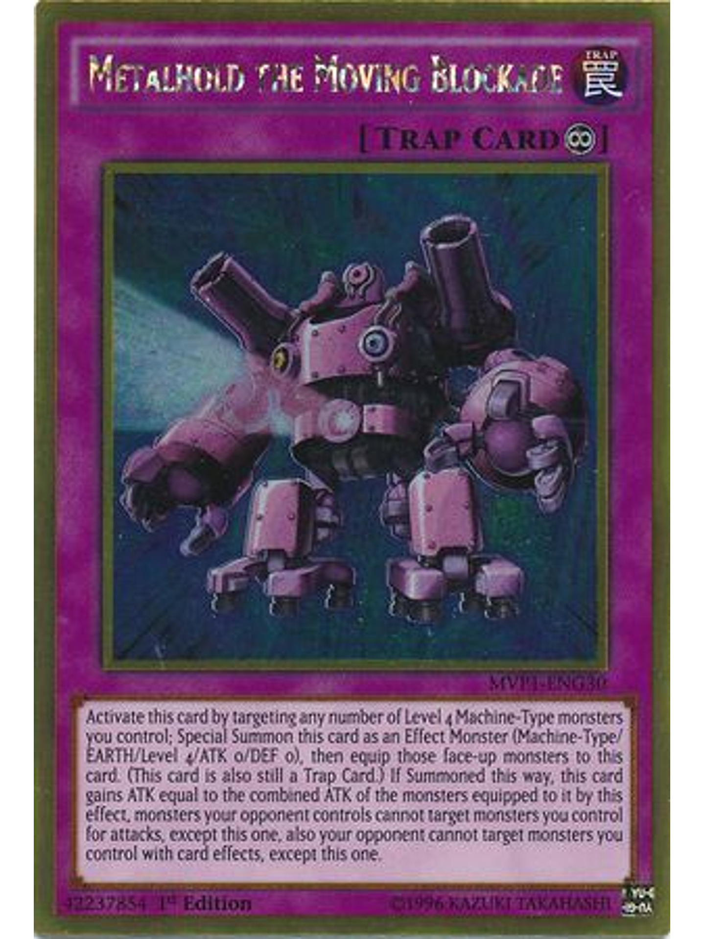Metalhold the Moving Blockade - MVP1-ENG30 - Gold Rare 1st Edition 1