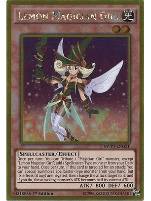 Lemon Magician Girl - MVP1-ENG51 - Gold Rare 1st Edition