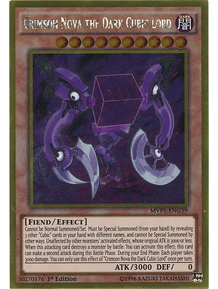 Crimson Nova the Dark Cubic Lord - MVP1-ENG39 - Gold Rare 1st Edition
