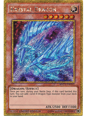 Krystal Dragon - MVP1-ENGV2 - Gold Secret Rare Limited Edition