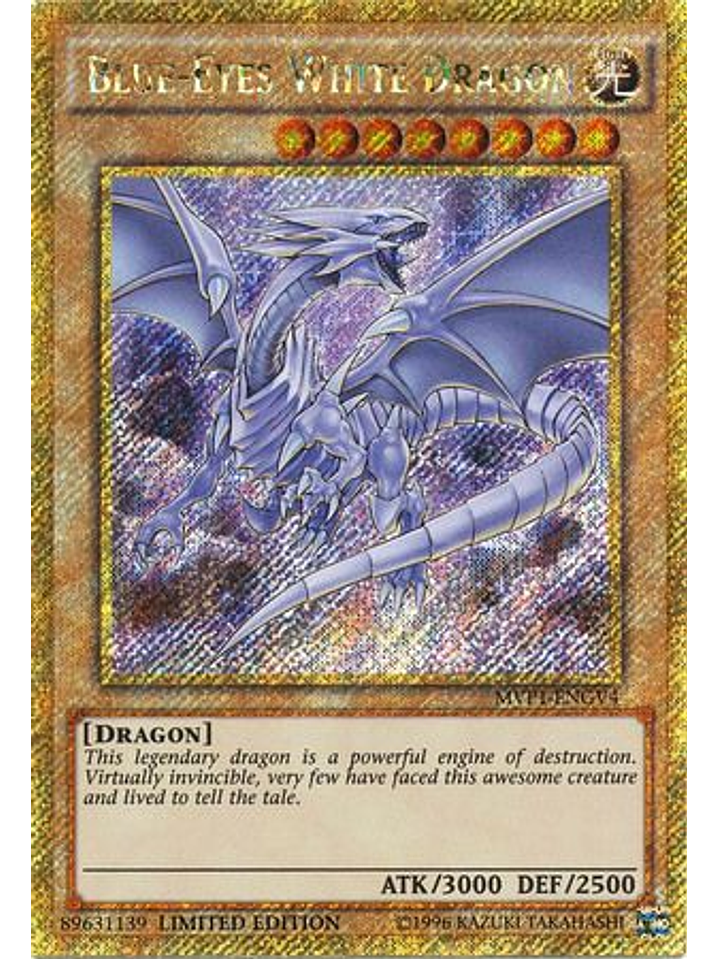 Blue-Eyes White Dragon - MVP1-ENGV4 - Gold Secret Rare 1st Edition 1