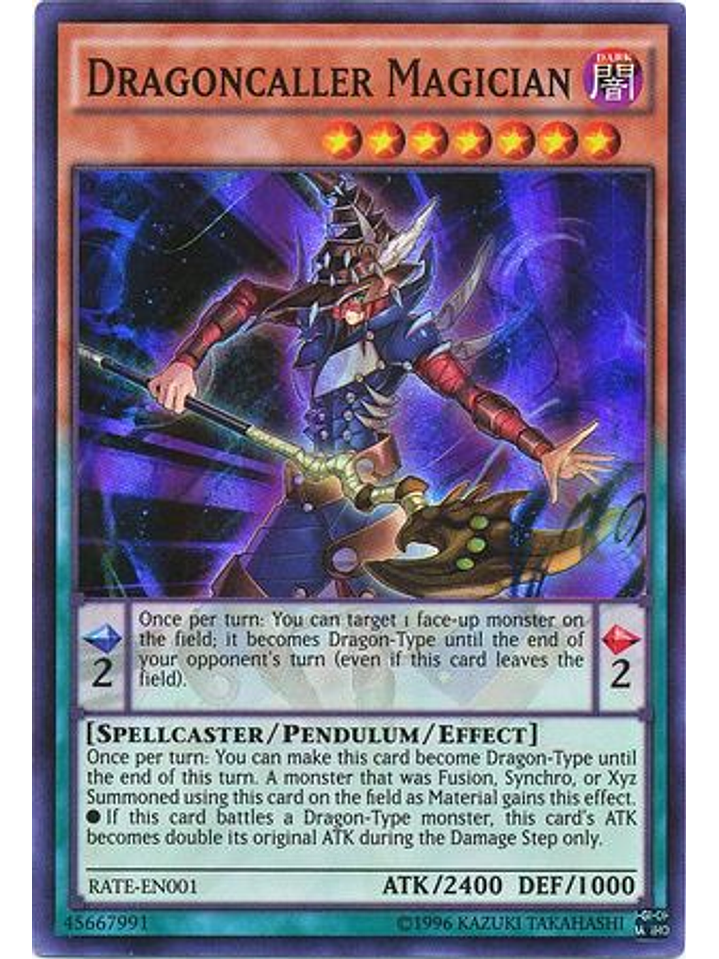 Dragoncaller Magician - RATE-EN001 - Super Rare Unlimited 1