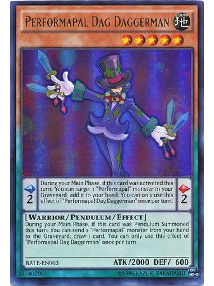 Performapal Dag Daggerman - RATE-EN003 - Ultra Rare Unlimited 1