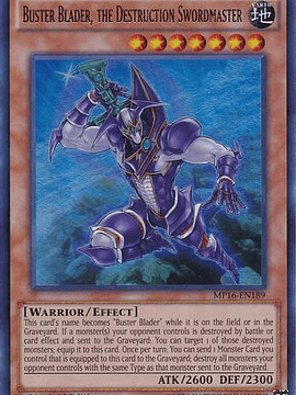 Buster Blader, the Destruction Swordmaster - MP16-EN189 - Ultra Rare 1st Edition