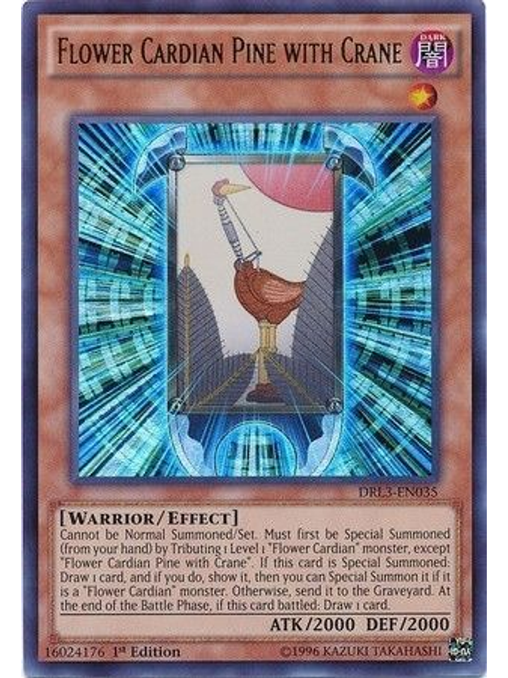 Flower Cardian Pine with Crane - DRL3-EN035 - Ultra Rare 1st Edition 1