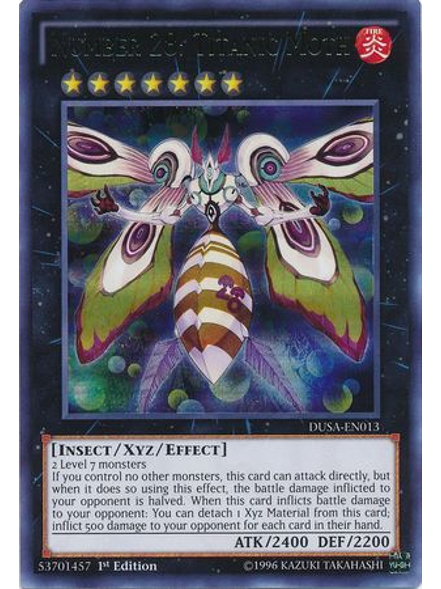 Number 28: Titanic Moth - DUSA-EN013 - Ultra Rare 1st Edition 1