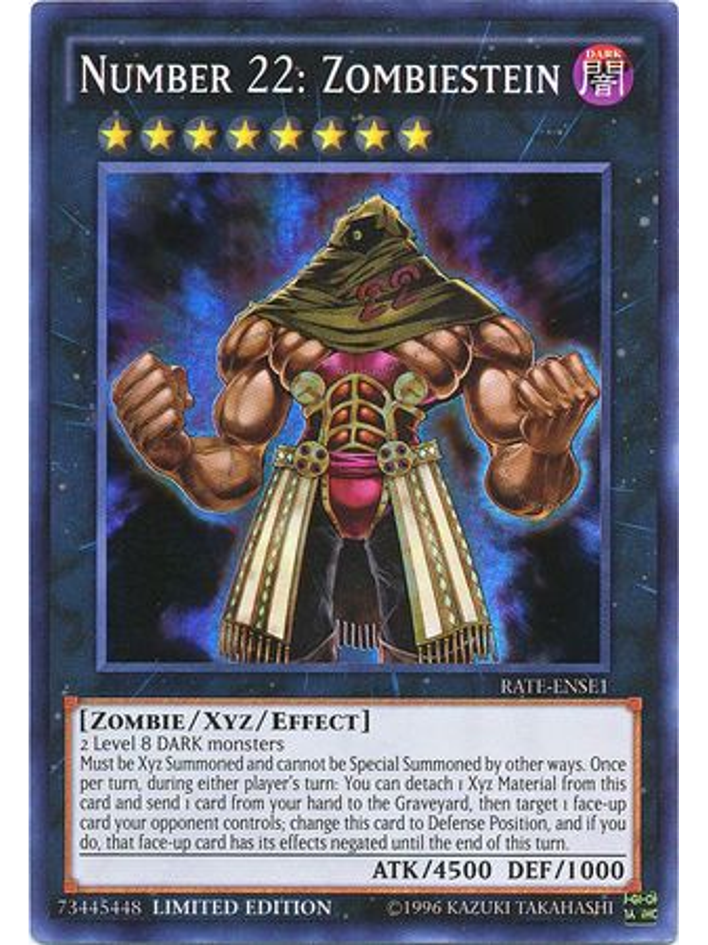 Number 22: Zombiestein - RATE-ENSE1 - Super Rare Limited Edition 1st Edition 1