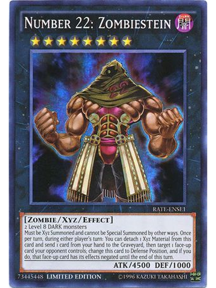 Number 22: Zombiestein - RATE-ENSE1 - Super Rare Limited Edition 1st Edition 1