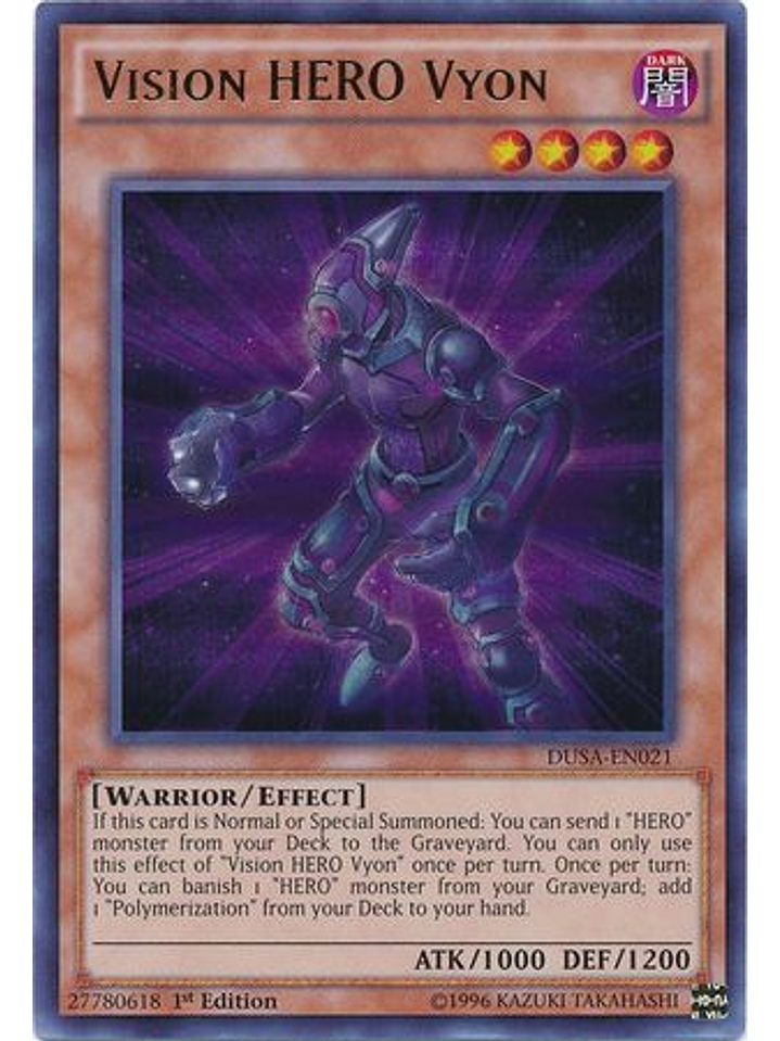 Vision HERO Vyon - DUSA-EN021 - Ultra Rare 1st Edition 1