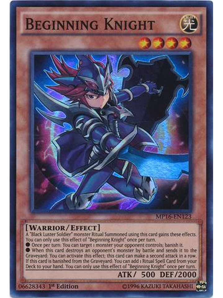 Beginning Knight - MP16-EN123 - Super Rare 1st Edition 1