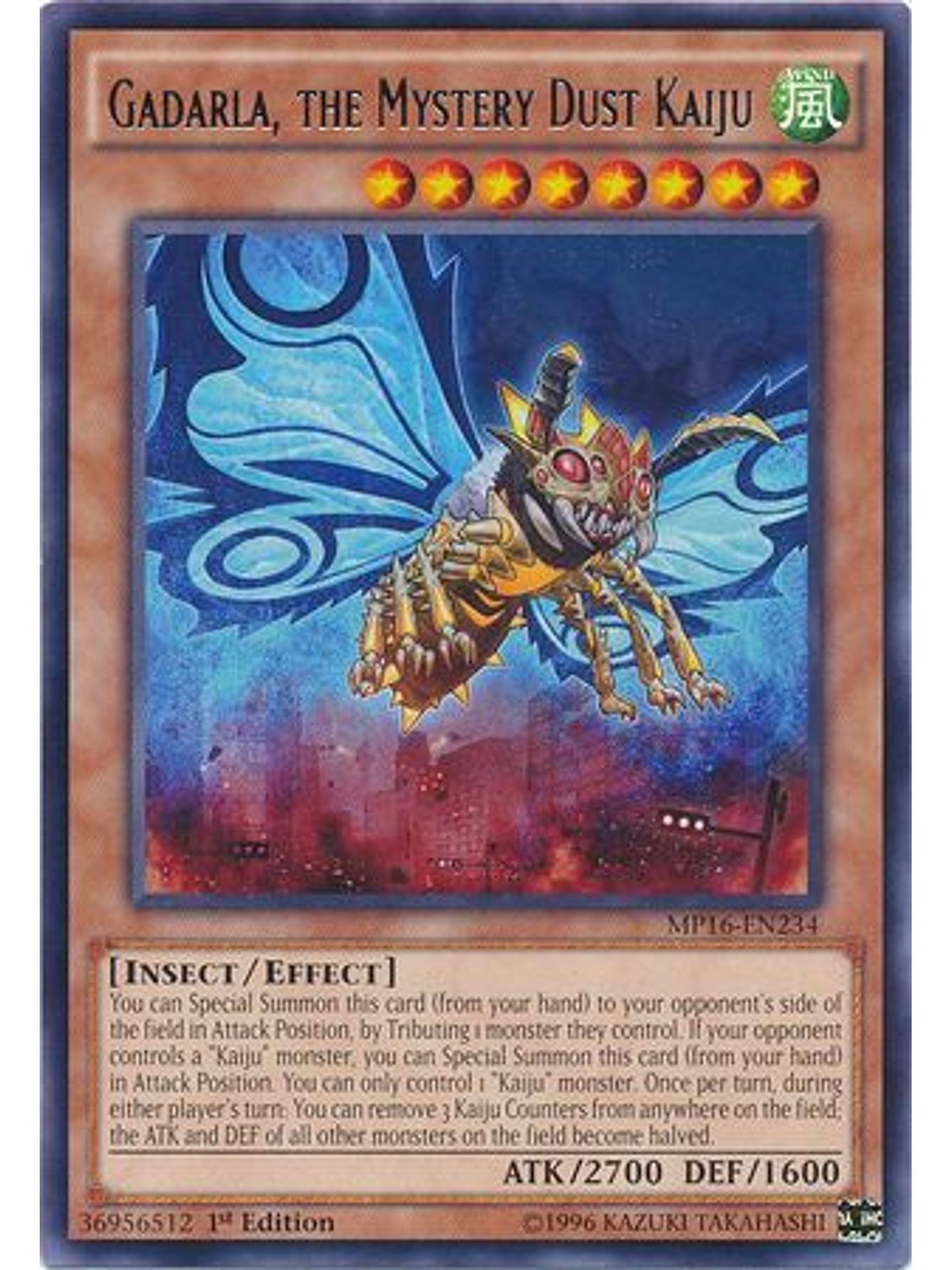 Gadarla, the Mystery Dust Kaiju - MP16-EN234 - Rare 1st Edition 1