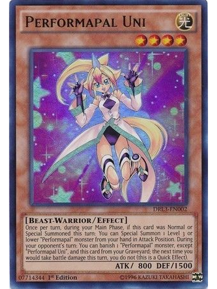 Performapal Uni - DRL3-EN002 - Ultra Rare 1st Edition 1