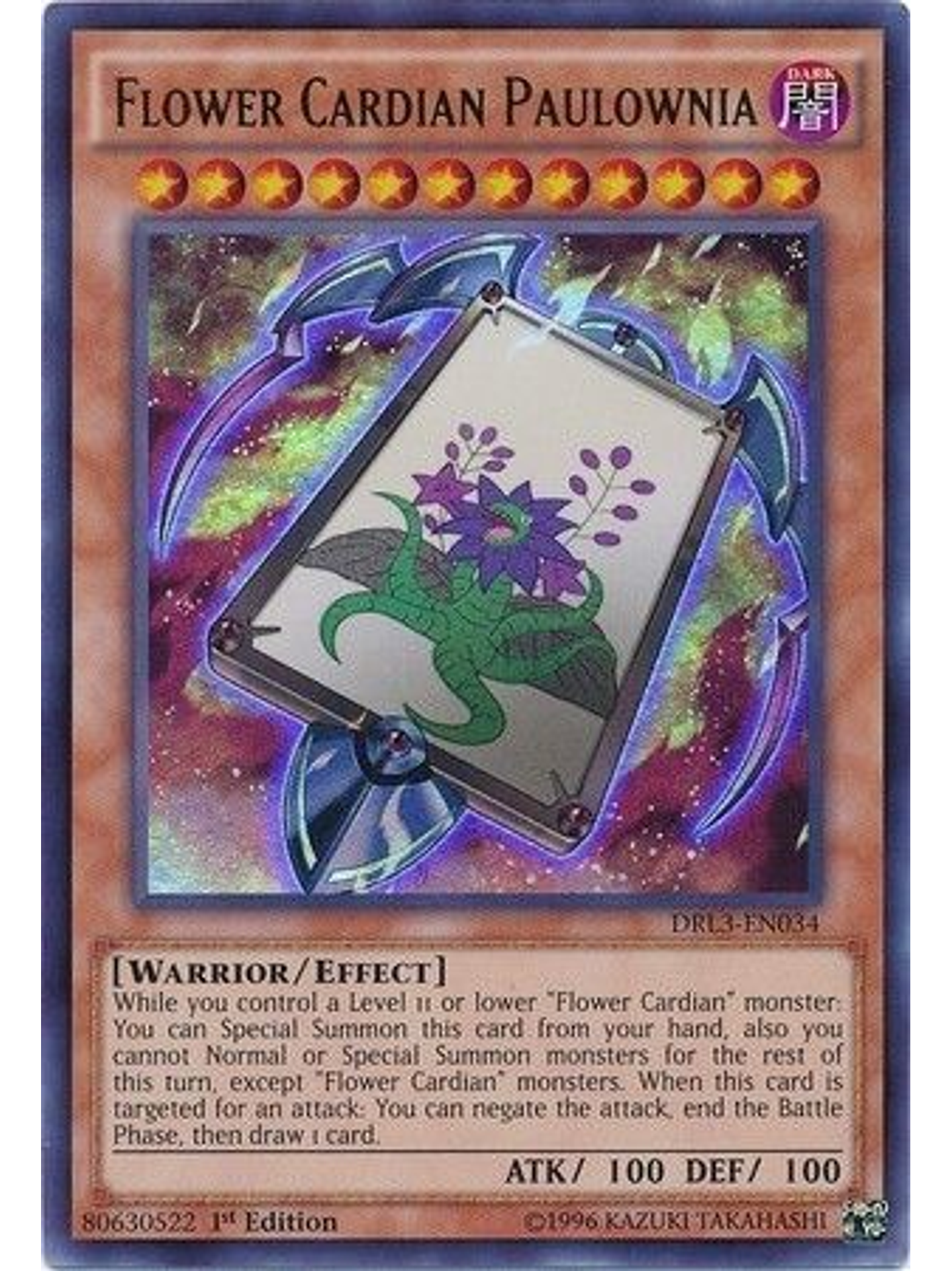 Flower Cardian Paulownia - DRL3-EN034 - Ultra Rare 1st Edition 1