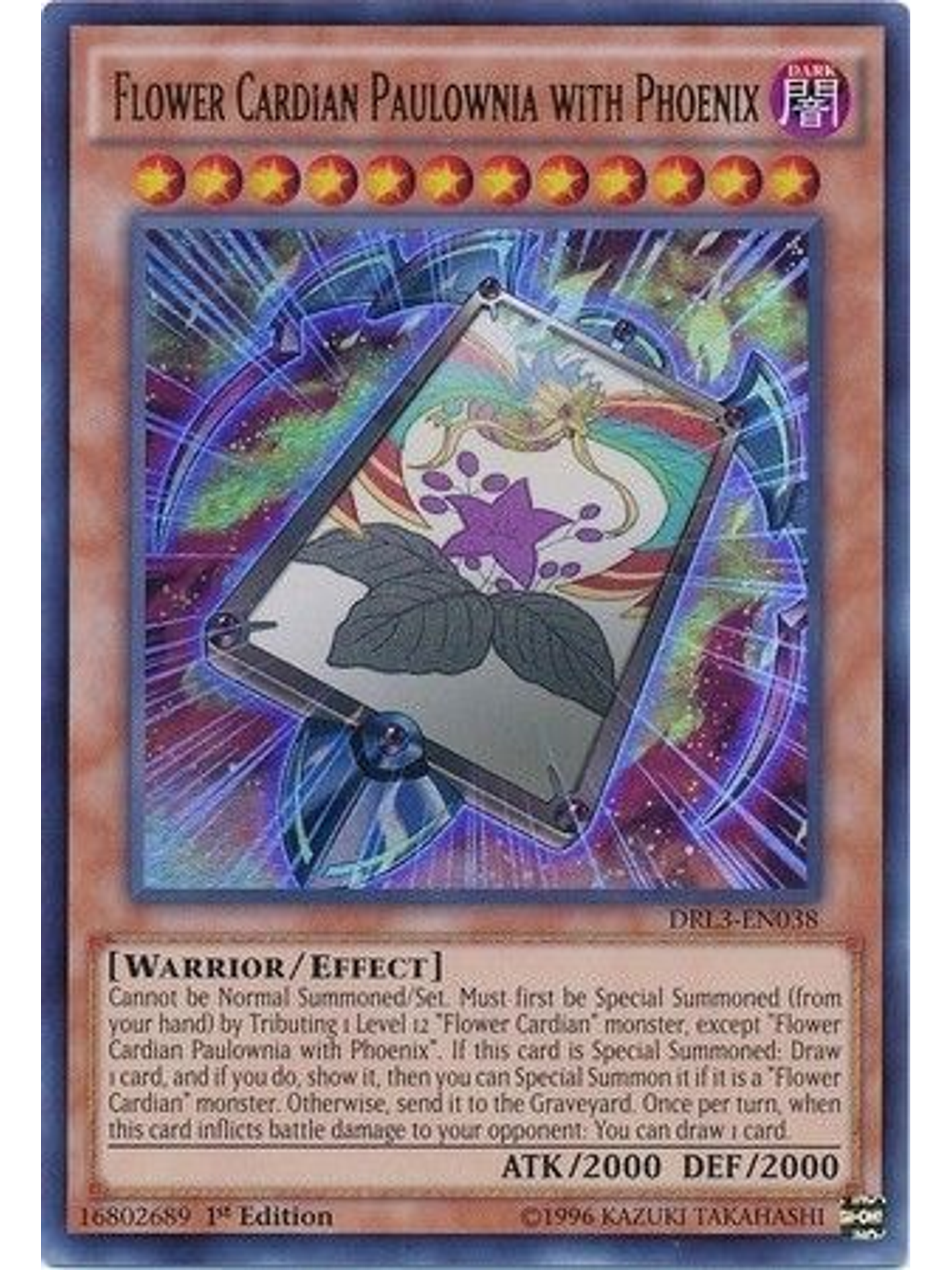 Flower Cardian Paulownia with Phoenix - DRL3-EN038 - Ultra Rare 1st Edition 1