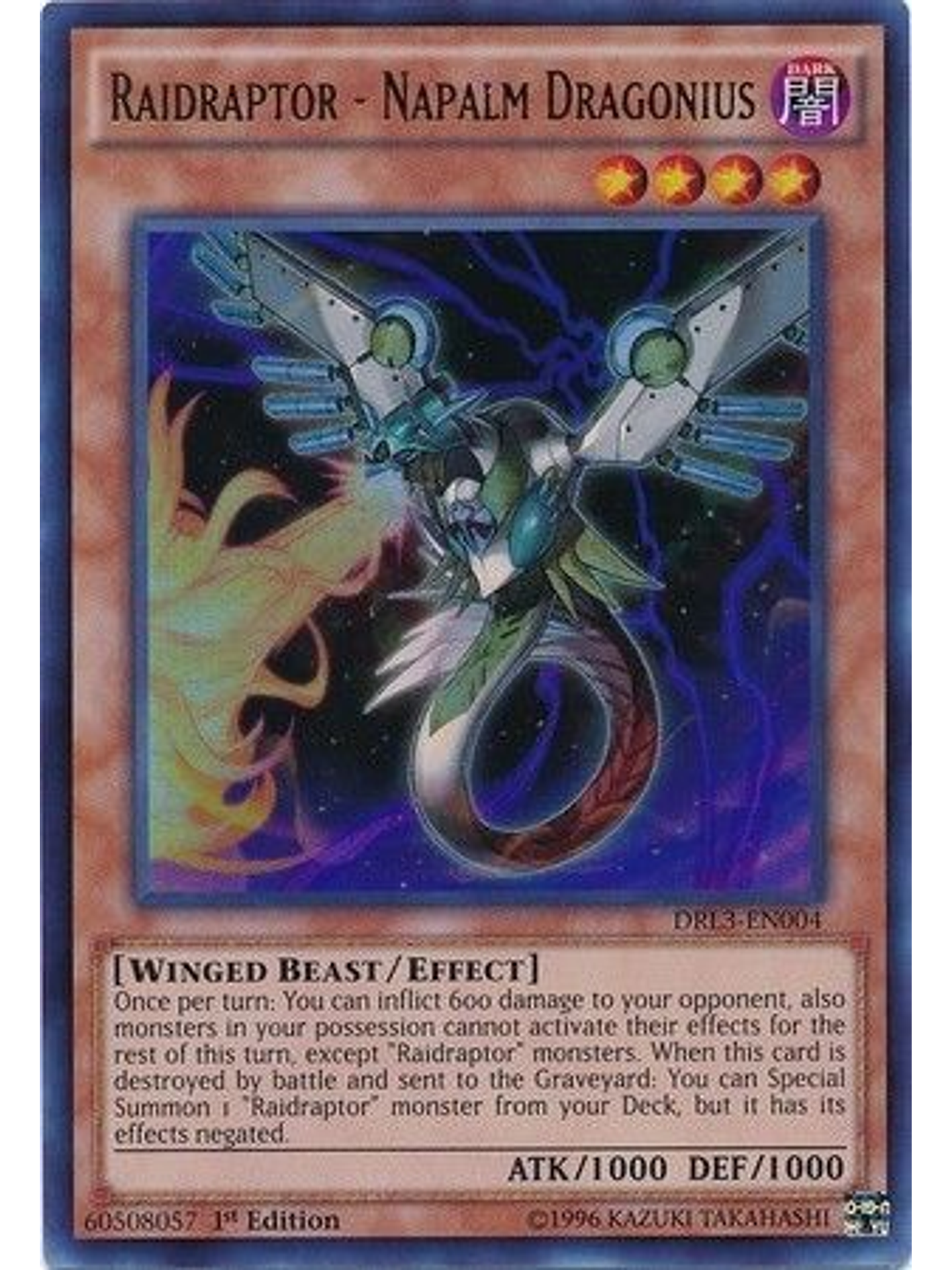 Raidraptor - Napalm Dragonius - DRL3-EN004 - Ultra Rare 1st Edition 1