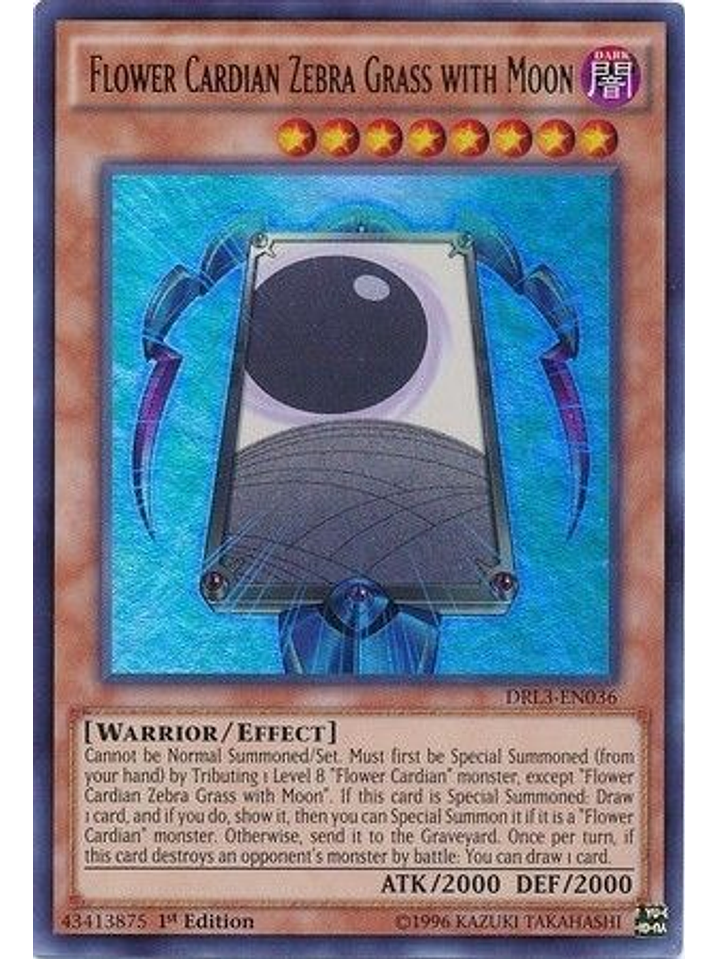 Flower Cardian Zebra Grass with Moon - DRL3-EN036 - Ultra Rare 1st Edition 1