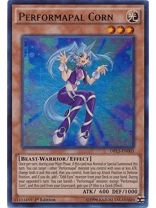 Performapal Corn - DRL3-EN003 - Ultra Rare 1st Edition