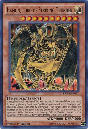 Hamon, Lord of Striking Thunder - DUSA-EN097 - Ultra Rare 1st Edition
