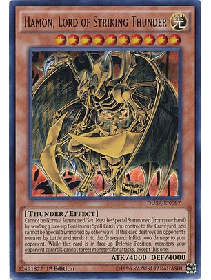 Hamon, Lord of Striking Thunder - DUSA-EN097 - Ultra Rare 1st Edition