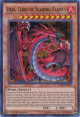 Uria, Lord of Searing Flames - DUSA-EN096 - Ultra Rare 1st Edition