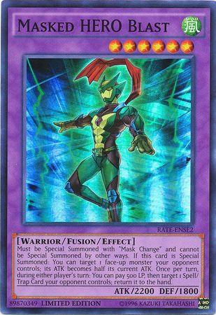 Masked HERO Blast - RATE-ENSE2 - Super Rare Limited Edition