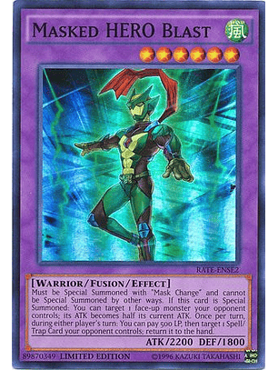 Masked HERO Blast - RATE-ENSE2 - Super Rare Limited Edition