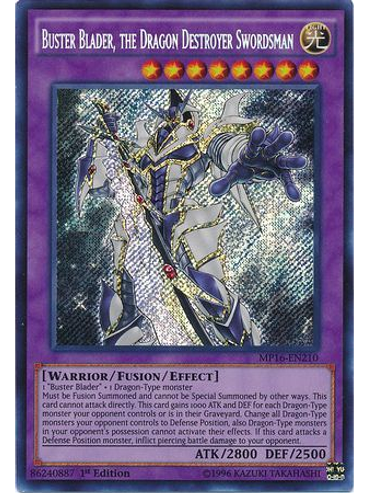 Buster Blader, the Dragon Destroyer Swordsman - MP16-EN210 - Secret Rare 1st Edition 1