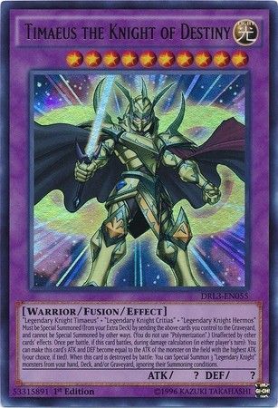 Timaeus the Knight of Destiny - DRL3-EN055 - Ultra Rare 1st Edition